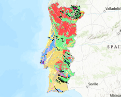 Dados harmonizados da Carta Geológica de Portugal, escala 1:1 000 000
