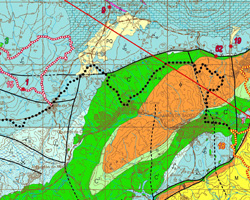 Simplified Geological Map and Geological Heritage of the Serras de Aire e Candeeiros Natural Park, scale 1:50 000