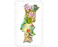Geological Map of Portugal, scale 1:2 000 000