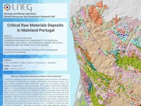 Mapa de Depósitos de Matérias Primas Críticas em Portugal Continental - CRM2020